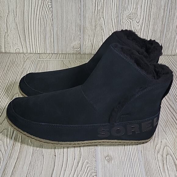 Sorel Nakiska Black Suede Ankle Bootie Womens Size 10 NEW - Picture 5 of 13